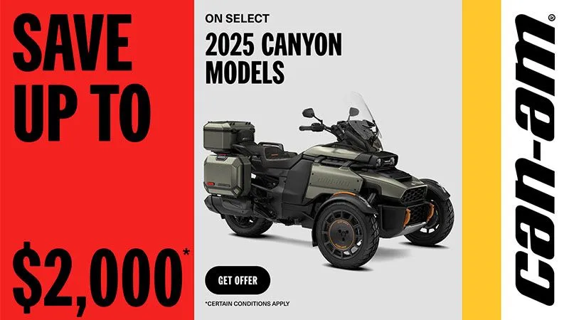 Read more about the article Can-Am – Save up to $2,000 on 2025 Canyon models