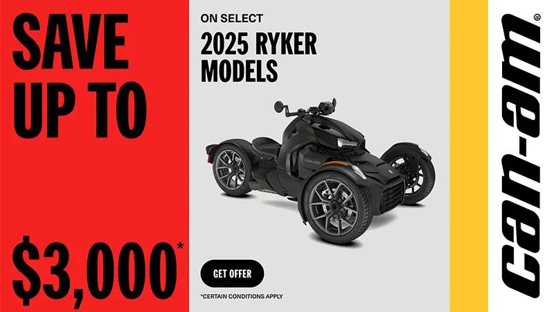 You are currently viewing Can-Am – Save up to $3,000 on 2025 Ryker models