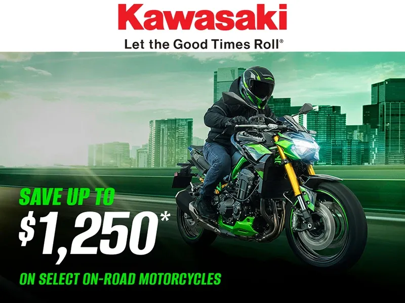 Read more about the article Kawasaki – Save Up To $1,250* on Select On-Road Motorcycles