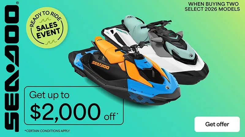 Read more about the article Sea-Doo – Get up to $2,000 off when buying two select 2026 PWC models