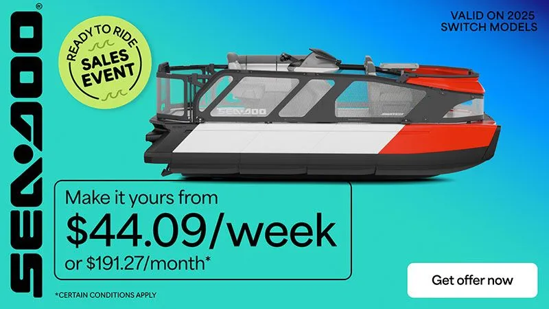 Read more about the article Sea-Doo – Make it yours from $44.09 / week or $191.27 / month valid on select 2025 Switch models