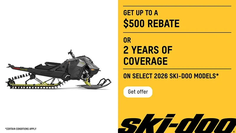 Read more about the article Ski-Doo – Get up to $500 or 2 years of coverage on select 2026 Ski-Doo models
