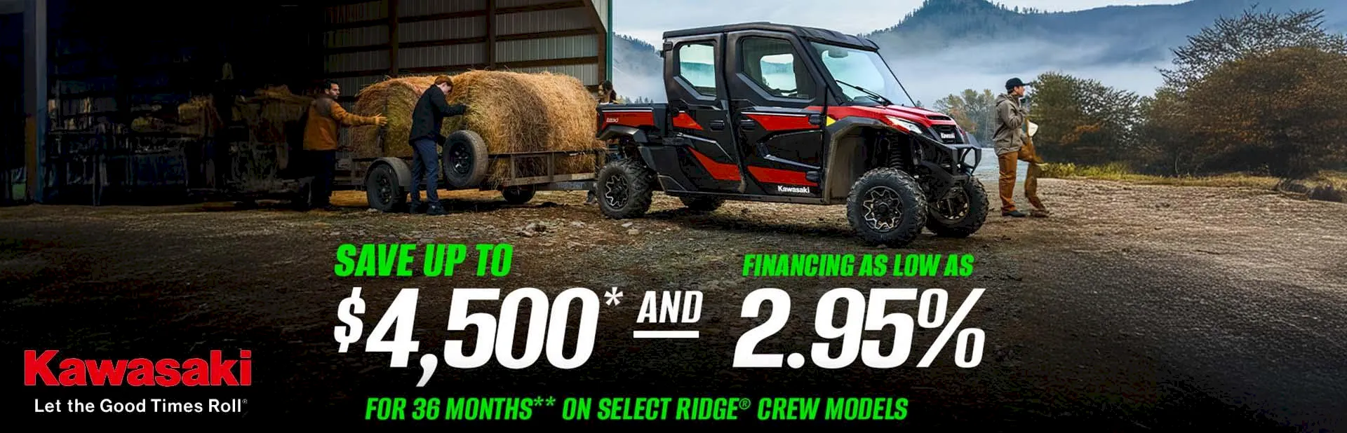 Read more about the article SAVE UP TO $4,500* AND FINANCING AS LOW AS 2.95% FOR 36 MONTHS** ON SELECT RIDGE CREW / RIDGE XR CREW MODELS