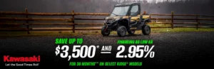 Read more about the article SAVE UP TO $3,500* AND FINANCING AS LOW AS 2.95% FOR 36 MONTHS** ON SELECT RIDGE / RIDGE XR MODELS