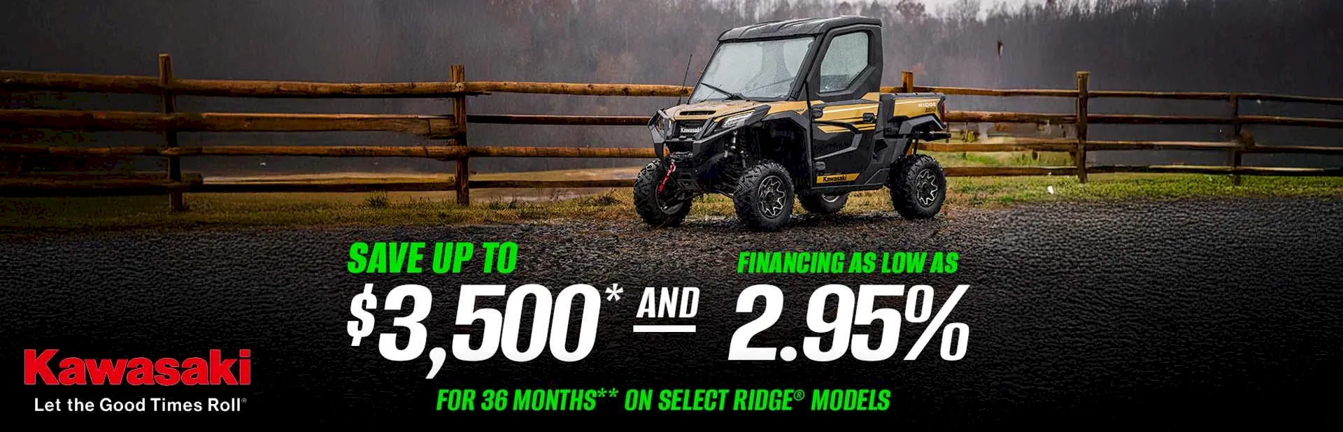 Read more about the article SAVE UP TO $3,500* AND FINANCING AS LOW AS 2.95% FOR 36 MONTHS** ON SELECT RIDGE / RIDGE XR MODELS