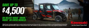 Read more about the article SAVE UP TO $4,500* AND FINANCING AS LOW AS 2.95% FOR 36 MONTHS** ON SELECT RIDGE CREW / RIDGE XR CREW MODELS